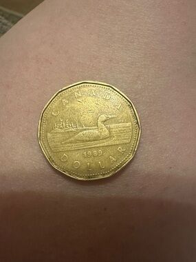 1989 Canadian One Dollar Coin (Gold-Colored)